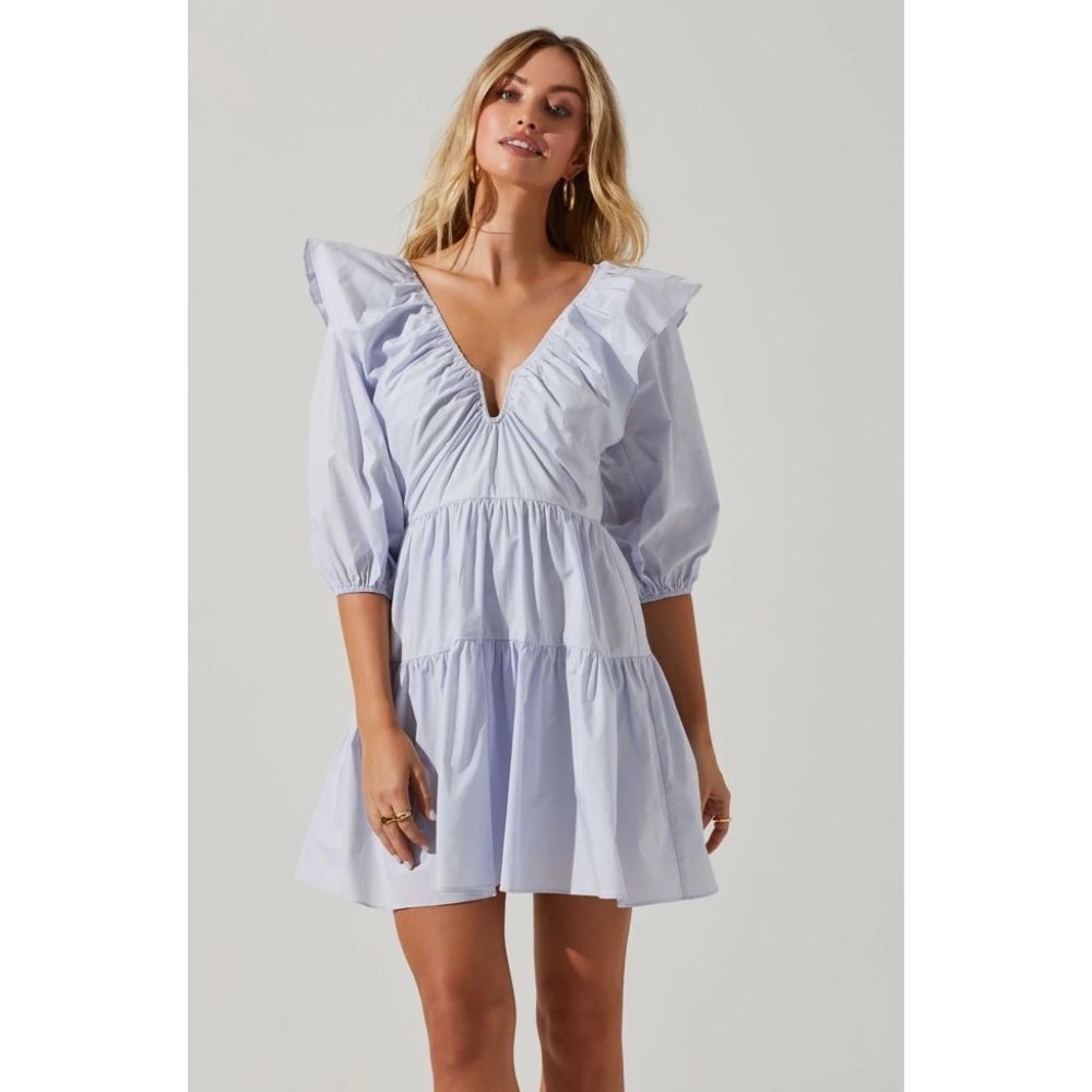 NWT ASTR Nixi Ruffle Tiered Mini Dress - size S